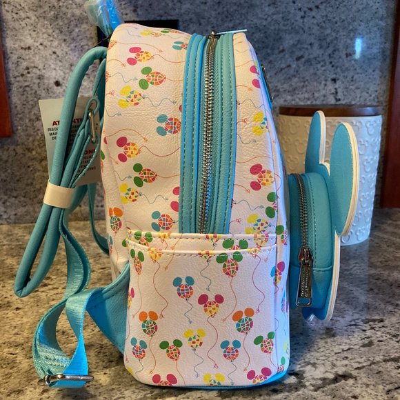 Loungefly Mini Backpack Mickey Mouse Balloons Vault 50th NWT Disney Parks Epcot - Picture 5 of 8